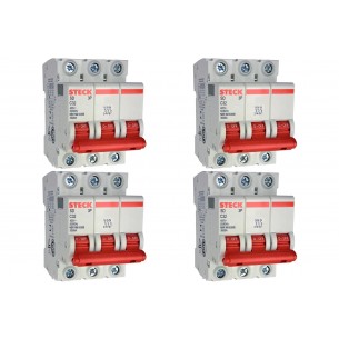 Kit C/4 - Disjuntor Steck ''Din'' Tripolar 32A. C