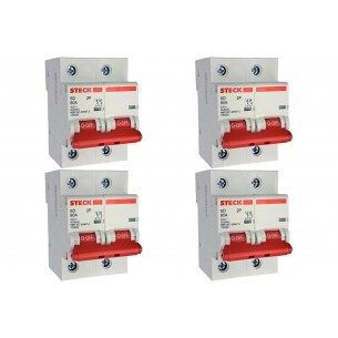 Kit C/4 - Disjuntor Steck ''Din'' Bipolar 80A. C