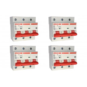 Kit C/4 - Disjuntor Steck ''Din'' Tripolar 80A. C