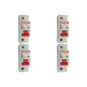 Kit C/4 - Disjuntor Steck ''Din'' Unipolar 80A. C