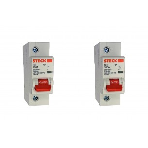 Kit C/2 - Disjuntor Steck ''Din'' Unipolar 100A. C