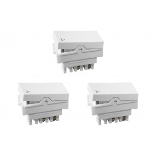 Kit C/3 - Modulo Ilumi Vivaz 1 Tecla Campainha 10A. Branc... Kit C/3 - Modulo Ilumi Vivaz 1 Tecla Campainha 10A. Branc...