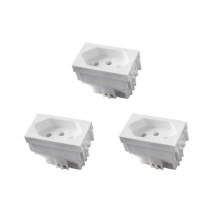 Kit C/3 - Modulo Ilumi Vivaz 1 Tomada 20A. Branco 75141 Kit C/3 - Modulo Ilumi Vivaz 1 Tomada 20A. Branco 75141