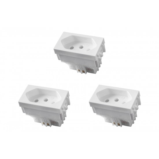 Kit C/3 - Modulo Ilumi Vivaz 1 Tomada 20A. Branco 75141