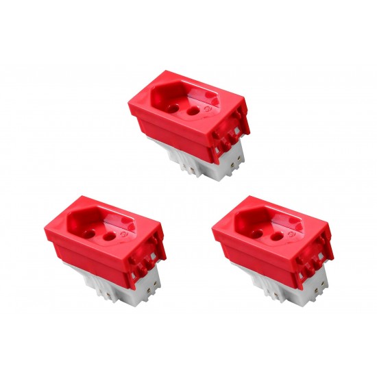 Kit C/3 - Modulo Ilumi Vivaz 1 Tomada 20A. Vermelha 75142 Kit C/3 - Modulo Ilumi Vivaz 1 Tomada 20A. Vermelha 75142