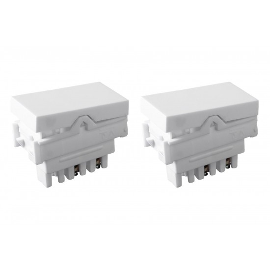 Kit C/2 - Modulo Ilumi Vivaz 1 Simples 10A. Branco - 7517 Kit C/2 - Modulo Ilumi Vivaz 1 Simples 10A. Branco - 7517