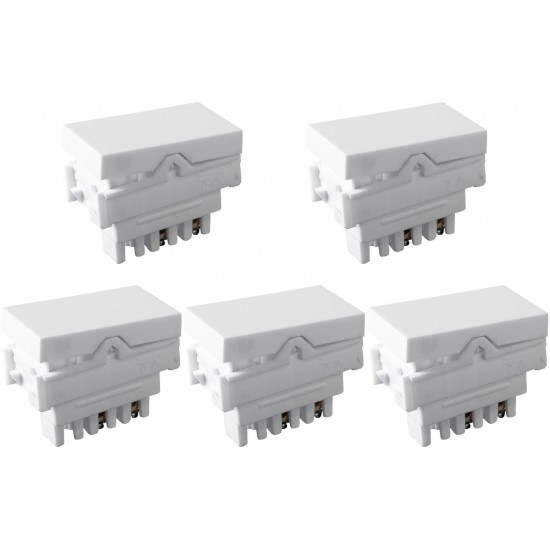 Kit C/5 - Modulo Ilumi Vivaz 1 Paralelo 10A. Branco 7522 Kit C/5 - Modulo Ilumi Vivaz 1 Paralelo 10A. Branco 7522