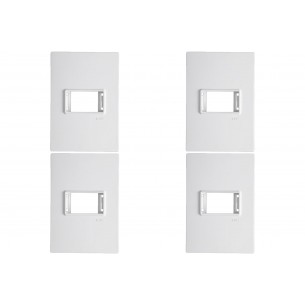 Kit C/4 - Placa Conjunto Modular Ilumi Vivaz 4X2 - 1 Modu...