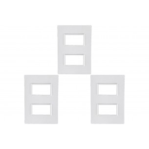 Kit C/3 - Placa Conjunto Modular Ilumi Vivaz 4X2 - 2 Modu... Kit C/3 - Placa Conjunto Modular Ilumi Vivaz 4X2 - 2 Modu...