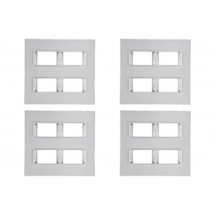 Kit C/4 - Placa Conjunto Modular Ilumi Vivaz 4X4 - 2 Modu...