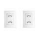 Kit C/2 - Conjunto Ilumi Vivaz Branco Com Placa 2 Tomadas...