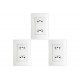 Kit C/3 - Conjunto Ilumi Vivaz Branco Com Placa 2 Tomadas... Kit C/3 - Conjunto Ilumi Vivaz Branco Com Placa 2 Tomadas...
