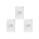 Kit C/3 - Conjunto Ilumi Vivaz Branco Com Placa 1 Tomada ...
