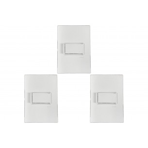 Kit C/3 - Conjunto Ilumi Vivaz Branco Com Placa 1 Simples... Kit C/3 - Conjunto Ilumi Vivaz Branco Com Placa 1 Simples...