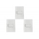 Kit C/3 - Conjunto Ilumi Vivaz Branco Com Placa 1 Simples...