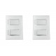 Kit C/2 - Conjunto Ilumi Vivaz Branco Com Placa 2 Simples...