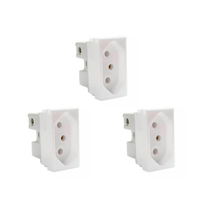 Kit C/3 - Modulo Steck Linha Stella 1 Tomada 20A. Branco ...