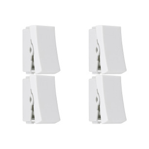 Kit C/4 - Modulo Steck Linha Stella 1 Simples 10A. Branco...