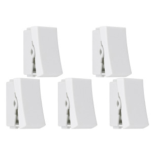 Kit C/5 - Modulo Steck Linha Stella 1 Simples 10A. Branco...