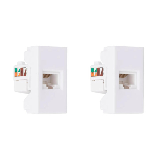 Kit C/2 - Modulo Steck Linha Stella Tomada Rj45 - Branco ... Kit C/2 - Modulo Steck Linha Stella Tomada Rj45 - Branco ...