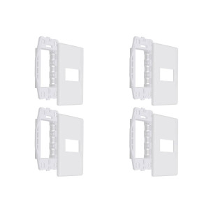 Kit C/4 - Placa Steck Linha Stella Branca 4X2 - 1 Modulo ...