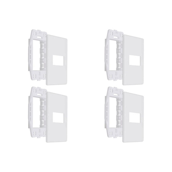 Kit C/4 - Placa Steck Linha Stella Branca 4X2 - 1 Modulo ...