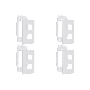 Kit C/4 - Placa Steck Linha Stella Branca 4X2 - 2 Modulos...