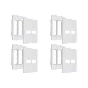 Kit C/4 - Placa Steck Linha Stella Branca 4X4 - 1 Modulo ...