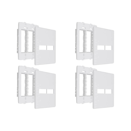 Kit C/4 - Placa Steck Linha Stella Branca 4X4 - 1 Modulo ...