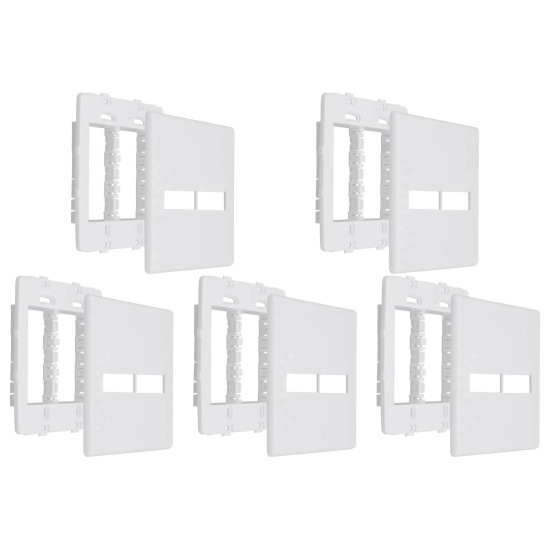 Kit C/5 - Placa Steck Linha Stella Branca 4X4 - 1 Modulo ...