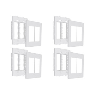 Kit C/4 - Placa Steck Linha Stella Branca 4X4 - 3 Modulos...