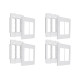 Kit C/4 - Placa Steck Linha Stella Branca 4X4 - 3 Modulos...