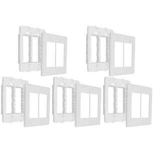 Kit C/5 - Placa Steck Linha Stella Branca 4X4 - 3 Modulos...