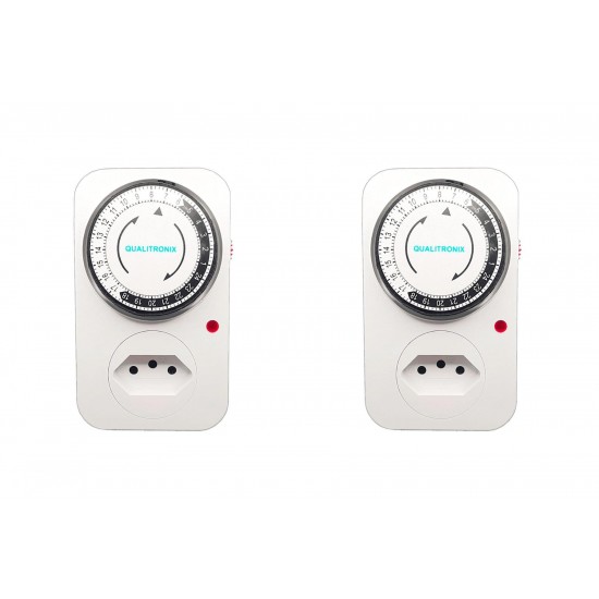 Kit C/2 - Timer Analogico Qualitronix Bivolt Qta01