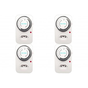 Kit C/4 - Timer Analogico Qualitronix Bivolt Qta01