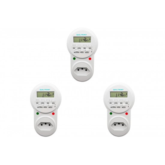 Kit C/3 - Timer Digital Qualitronix Bivolt Qtd01