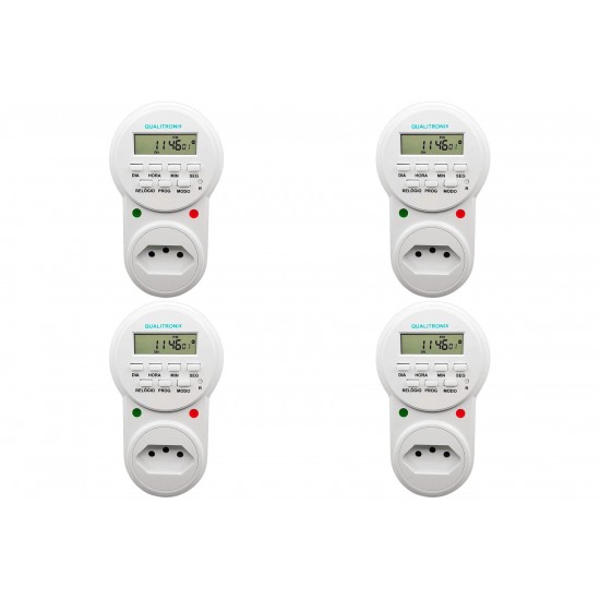 Kit C/4 - Timer Digital Qualitronix Bivolt Qtd01