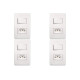 Kit C/4 - Conjunto Steck Linha Stella Com Placa 1 Simples...