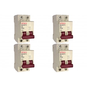 Kit C/4 - Disjuntor Steck ''Din'' Bipolar 70A. C