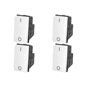 Kit C/4 - Modulo Pial Pop Branco Simples Bipolar 10A Lg010B