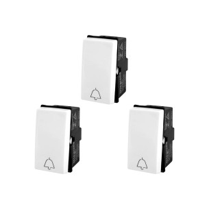 Kit C/3 - Modulo Pial Pop Branco Pulsador Campainha 2A. 250V