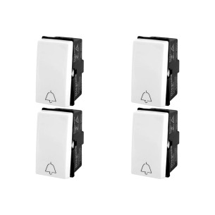 Kit C/4 - Modulo Pial Pop Branco Pulsador Campainha 2A. 250V