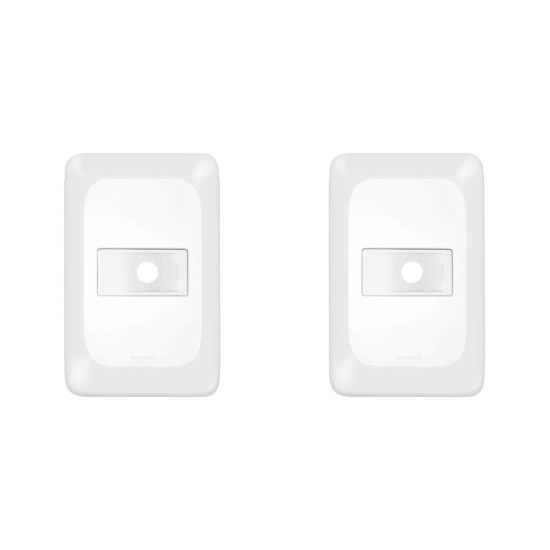 Kit C/2 - Placa Pial Pop Branca 4X2 - Saida Fio Lgp20F