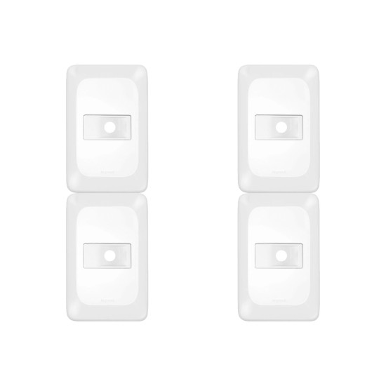 Kit C/4 - Placa Pial Pop Branca 4X2 - Saida Fio Lgp20F