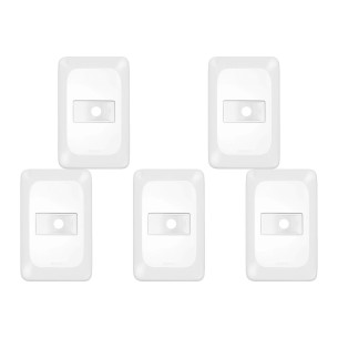Kit C/5 - Placa Pial Pop Branca 4X2 - Saida Fio Lgp20F