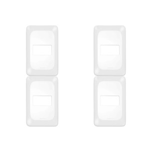 Kit C/4 - Placa Pial Pop Branca 4X2 - 1 Modulo Lgp21