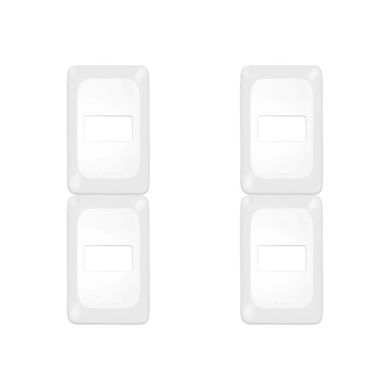 Kit C/4 - Placa Pial Pop Branca 4X2 - 1 Modulo Lgp21