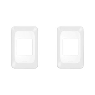 Kit C/2 - Placa Pial Pop Branca 4X2 - 2 Modulos Juntos Lgp22