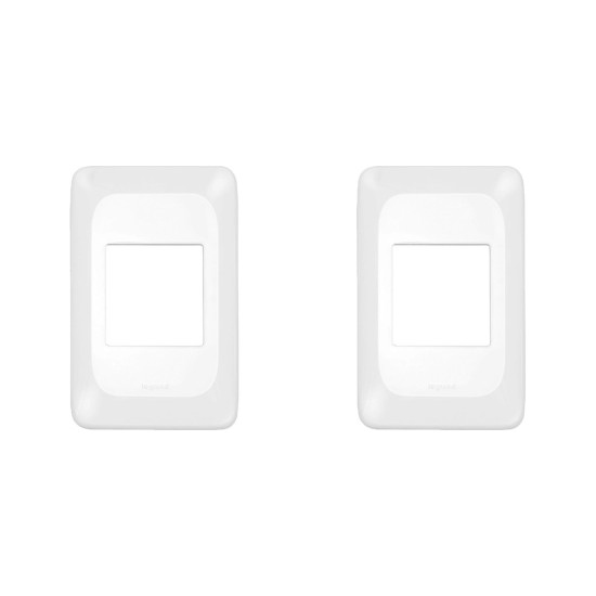 Kit C/2 - Placa Pial Pop Branca 4X2 - 2 Modulos Juntos Lgp22