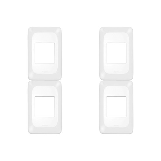 Kit C/4 - Placa Pial Pop Branca 4X2 - 2 Modulos Juntos Lgp22